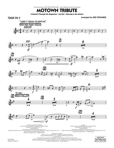 Motown Tribute - Tenor Sax 2