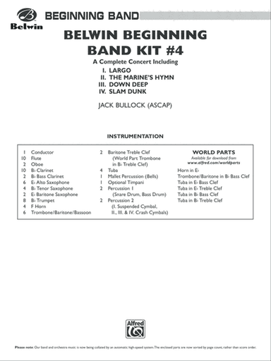Belwin Beginning Band Kit #4: Score