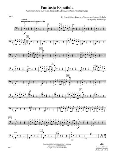 Fantasía Española: Cello