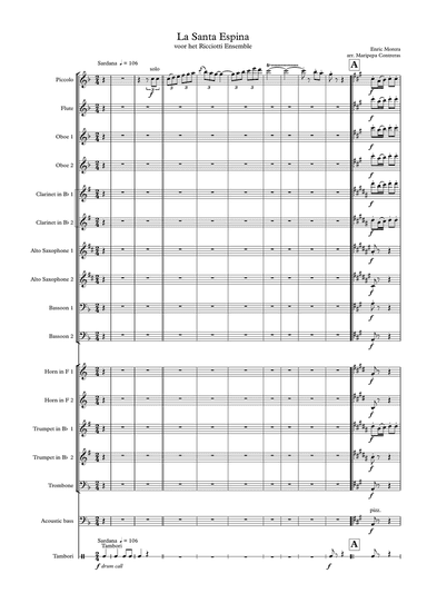 La Santa Espina (for wind ensemble)