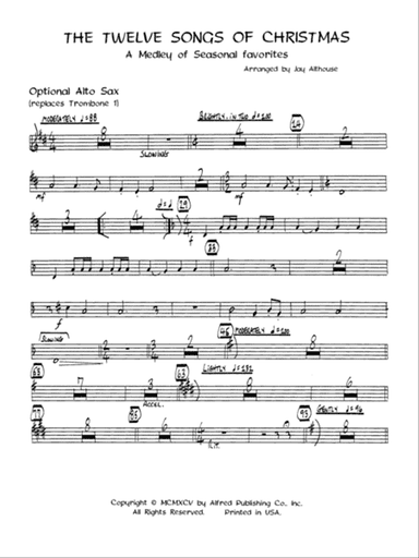 The Twelve Songs of Christmas: E-flat Alto Saxophone