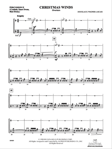 Christmas Winds (Overture): 2nd Percussion