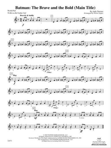 Batman: (wp) B-flat Tuba T.C.