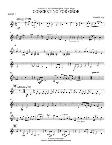 Concertino for Oboe: 2nd Violin