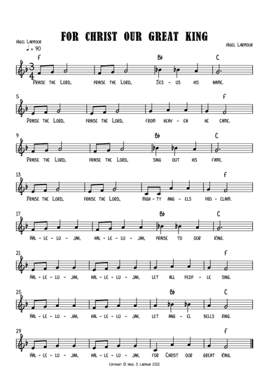 FOR CHRIST OUR GREAT KING