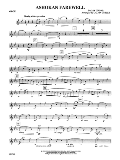 Ashokan Farewell (from The Civil War): Oboe