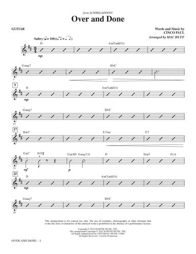 Over And Done (from Schmigadoon!) (arr. Mac Huff) - Guitar