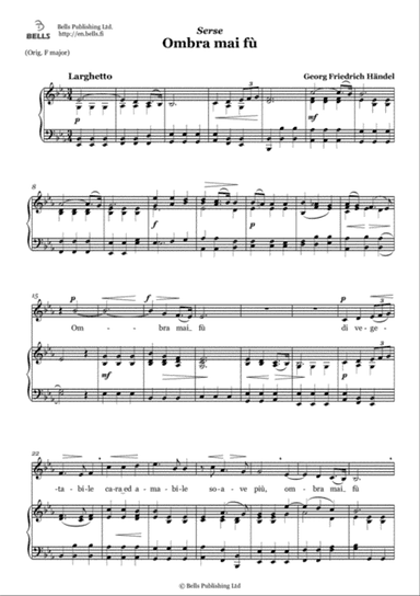 Ombra mai fu (E-flat Major)
