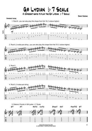 G# Lydian b7 Scale (4 Ways to Play)