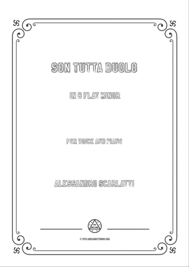 Scarlatti-Son Tutta Duolo in b flat minor,for Voice and Piano