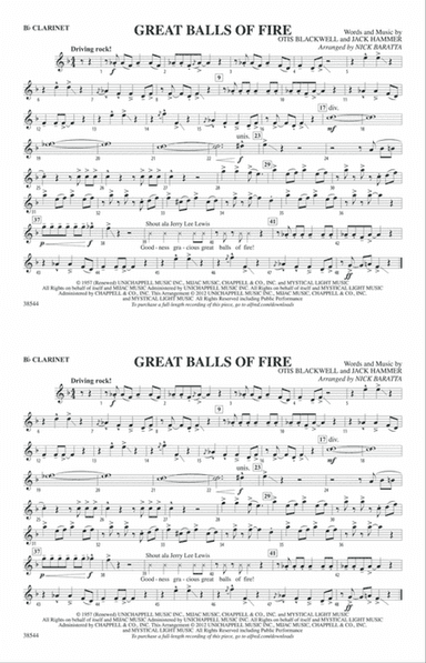 Great Balls of Fire: 1st B-flat Clarinet