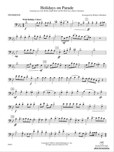 Holidays on Parade: 1st Trombone