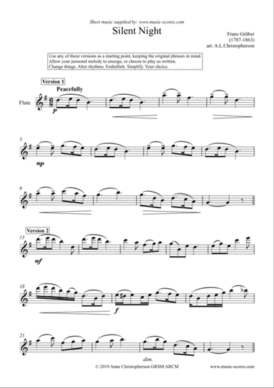 Silent Night - Solo Flute