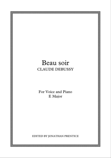 Beau soir (E Major)