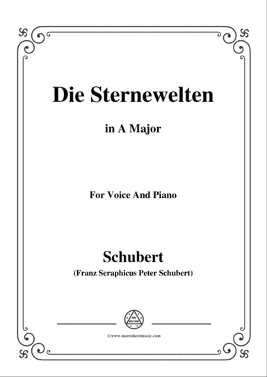 Schubert-Die Sternenwelten,in A Major,for Voice&Piano