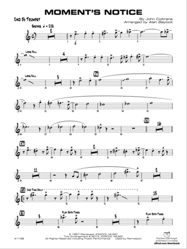 Moment's Notice: 2nd B-flat Trumpet