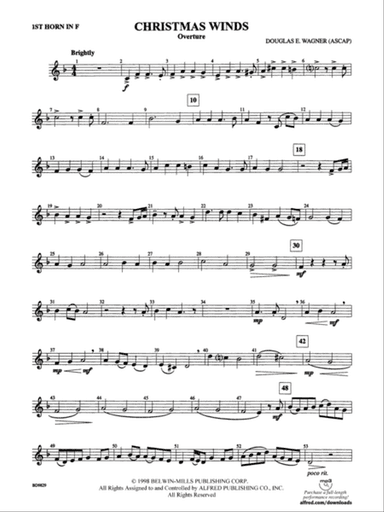 Christmas Winds (Overture): 1st F Horn