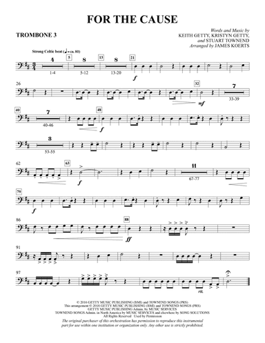 For the Cause (arr. James Koerts) - Trombone 3