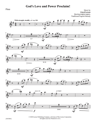 God's Love and Power Proclaim! - Downloadable Flute and Hand Drum Parts