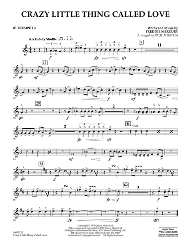 Crazy Little Thing Called Love (arr. Paul Murtha) - Bb Trumpet 2