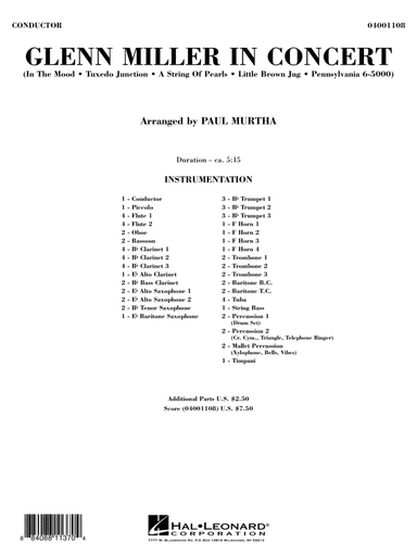 Glenn Miller In Concert (arr. Paul Murtha) - Full Score