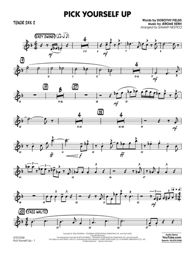 Pick Yourself Up (arr. Sammy Nestico) - Tenor Sax 2