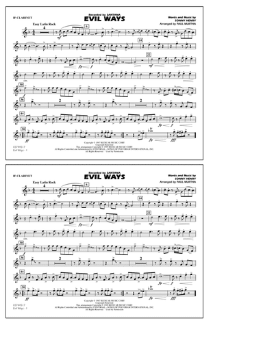 Evil Ways (arr. Paul Murtha) - Bb Clarinet