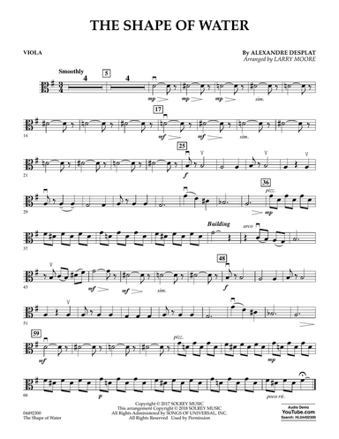 The Shape of Water (arr. Larry Moore) - Viola