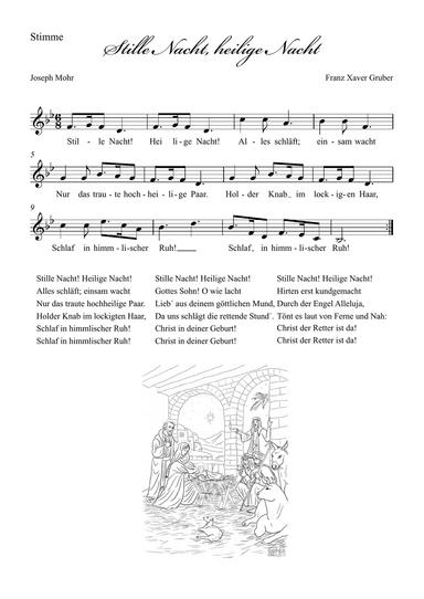 Stille Nacht (Holy Night) - Singstimme