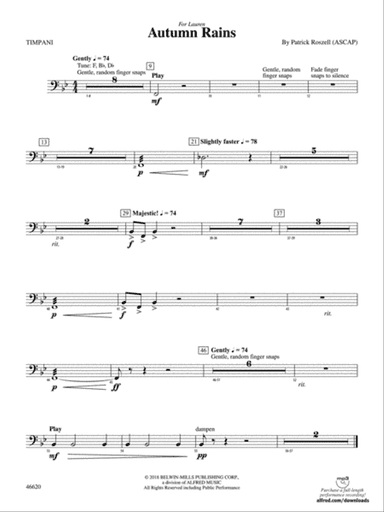 Autumn Rains: Timpani