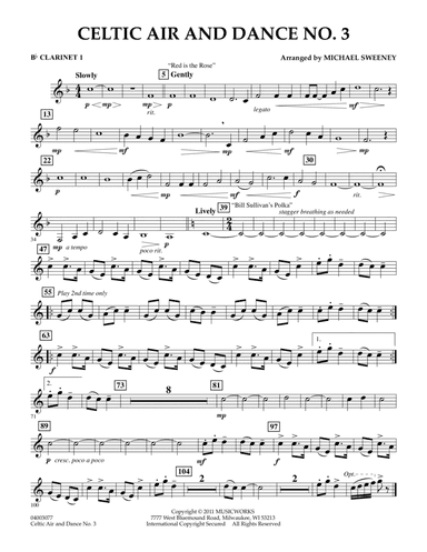 Celtic Air & Dance No. 3 - Bb Clarinet 1
