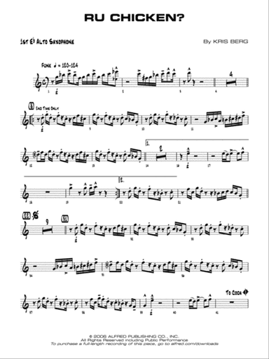 R U Chicken?: E-flat Alto Saxophone