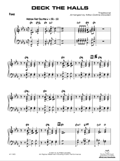 Deck the Halls: Piano Accompaniment