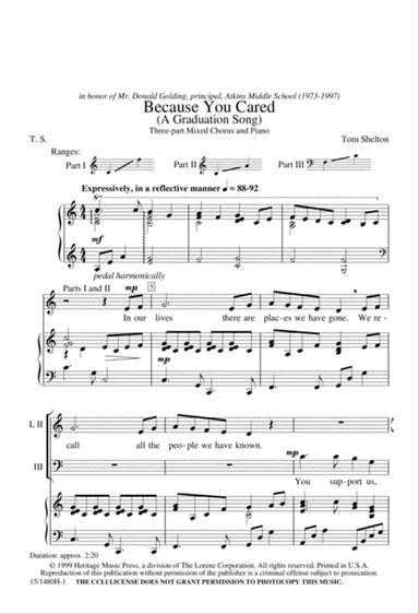 Because You Cared