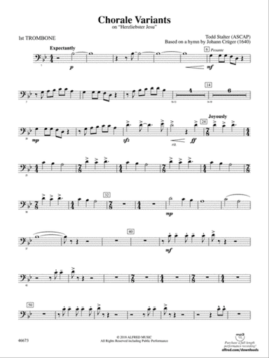 Chorale Variants: 1st Trombone