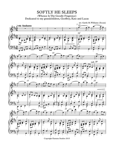 Softly He Sleeps for Violin and Piano