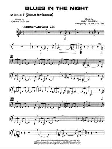 Blues in the Night: 1st F Horn