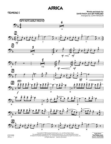 Africa (arr. John Wasson) - Trombone 2