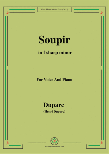 Duparc-Soupir in f sharp minor