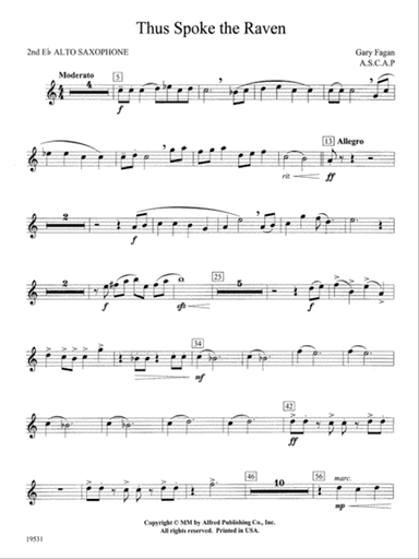 Thus Spoke the Raven: 2nd E-flat Alto Saxophone