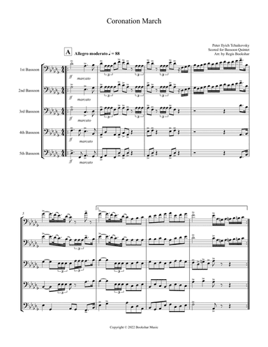 Coronation March (Db) (Bassoon Quintet)