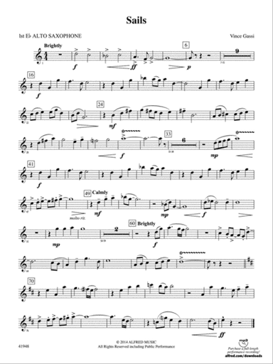 Sails: E-flat Alto Saxophone
