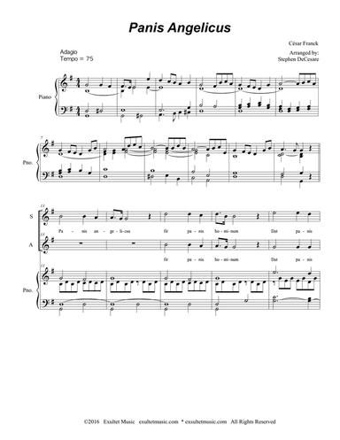 Panis Angelicus (for 2-part choir (SA) - Piano Accompaniment)