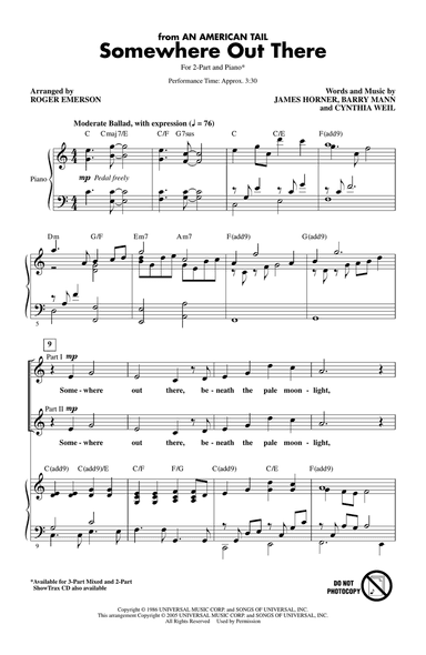 Somewhere Out There (from An American Tail) (arr. Roger Emerson)