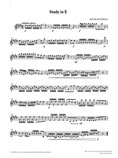 Study in E from Graded Music for Tuned Percussion, Book II