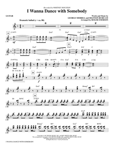 I Wanna Dance With Somebody - Guitar
