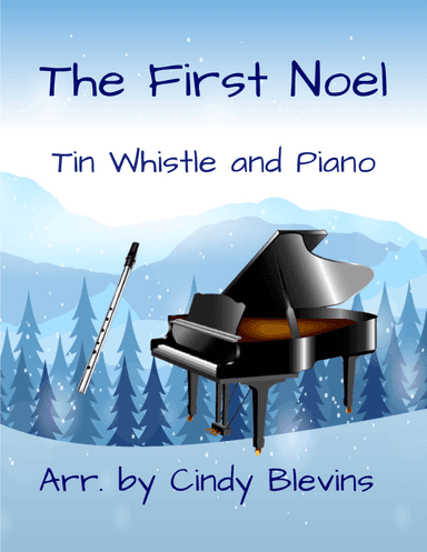 The First Noel, Piano and Tin Whistle (D)