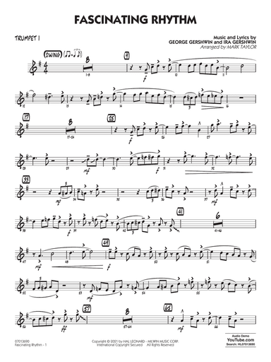 Fascinating Rhythm (arr. Mark Taylor) - Trumpet 1