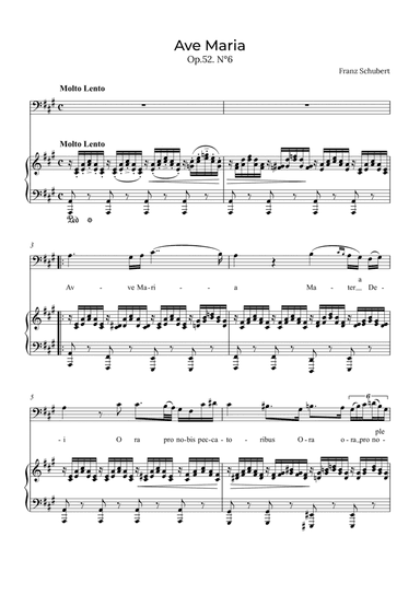 Ave Maria Schubert - Baritone in A