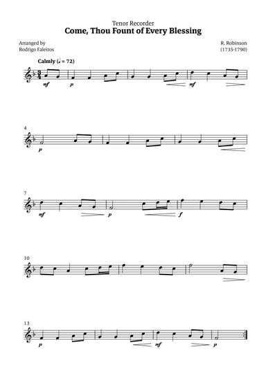 Come Thou Fount of Every Blessing